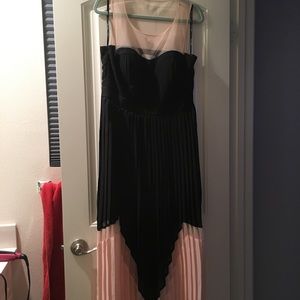 Stunning black and light pink floor length gown